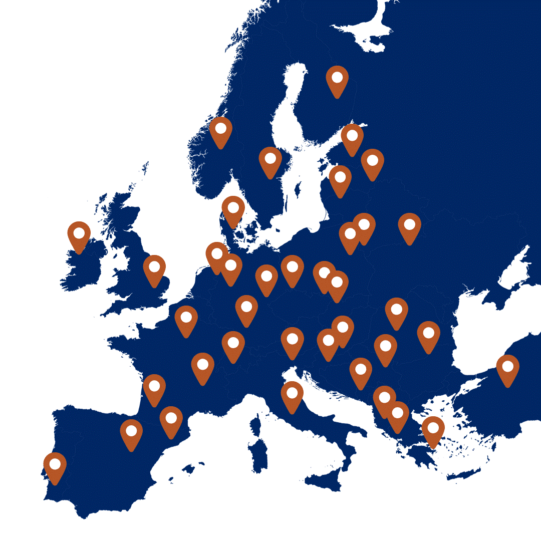 DSV groupage network in Europa